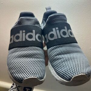 Adidas Kids Black and Gray Slip-On Sneakers